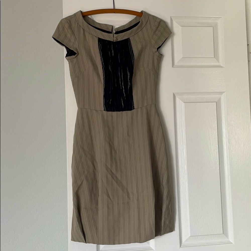 Louis Verdad pinstripe dress 0 bubble hem